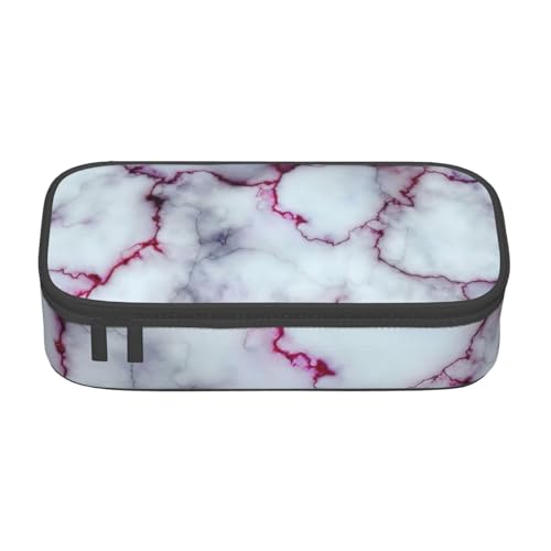SSGVLPTO Lila Marmor-Textur-Druck, Schreibwaren-Organizer, doppelter Reißverschluss, großes Federmäppchen, tragbares Federmäppchen von SSGVLPTO