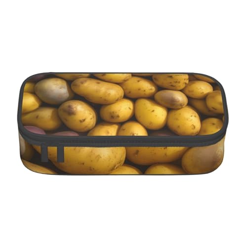 SSGVLPTO Many Potatoes Print Stationery Organizer, Double Zip Large Pencil Pouch, Portable Pencil Pouch von SSGVLPTO