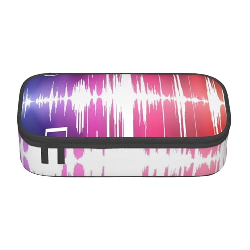 SSGVLPTO Musiknoten Druck-Schreibwaren-Organizer, Doppelreißverschluss, großes Federmäppchen, tragbares Federmäppchen von SSGVLPTO