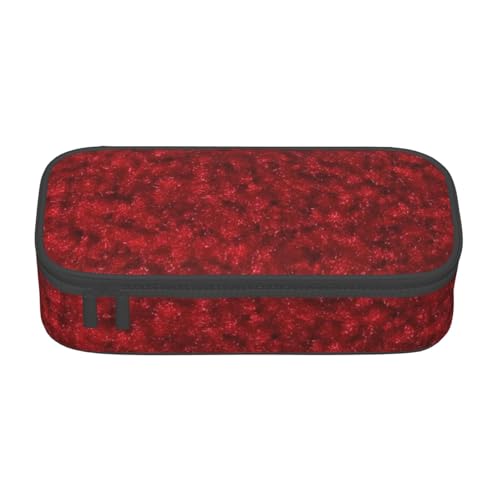 SSGVLPTO Rose represents Love Print Schreibwaren-Organizer, großes Federmäppchen mit doppeltem Reißverschluss, tragbares Federmäppchen für Stifte, Schwarz, Talla única, Blumig von SSGVLPTO