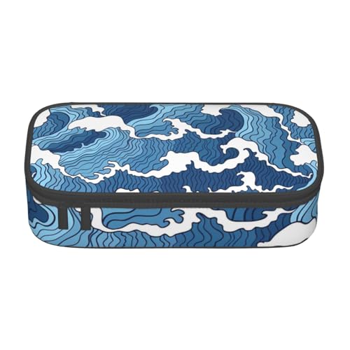 SSGVLPTO Stormy Sea Print Schreibwaren-Organizer, Doppelreißverschluss, großes Federmäppchen, tragbarer Stifthalter, schwarz, Taglia Unica, Blumenmuster, Schwarz , Einheitsgröße, Blumenmuster SSGVLPTO Stormy Sea Print Schreibwaren-Organizer, Doppelreißverschluss, großes Federmäppchen, tragbarer Stifthalter, schwarz, Taglia Unica, Blumenmuster, Schwarz , Einheitsgröße, Blumenmuster von SSGVLPTO