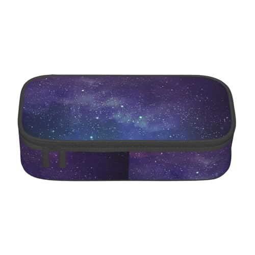 SSGVLPTO Universum Stars Galaxy Schreibwaren-Organizer mit interstellarem Druck, großes Federmäppchen mit doppeltem Reißverschluss, Schwarz, Talla única, Blumig von SSGVLPTO