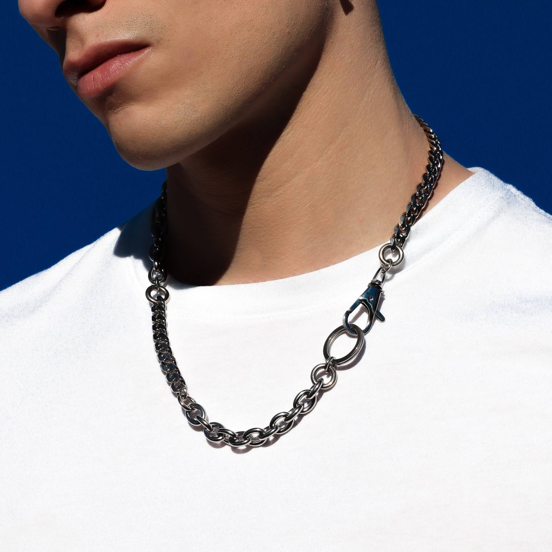 Benni | Edelstahl Gemischte Rekonstruierte Grunge Halskette Streetwear Fashion Industrial Modern Punk Schmuck Core Goth Glam von SSIIBB