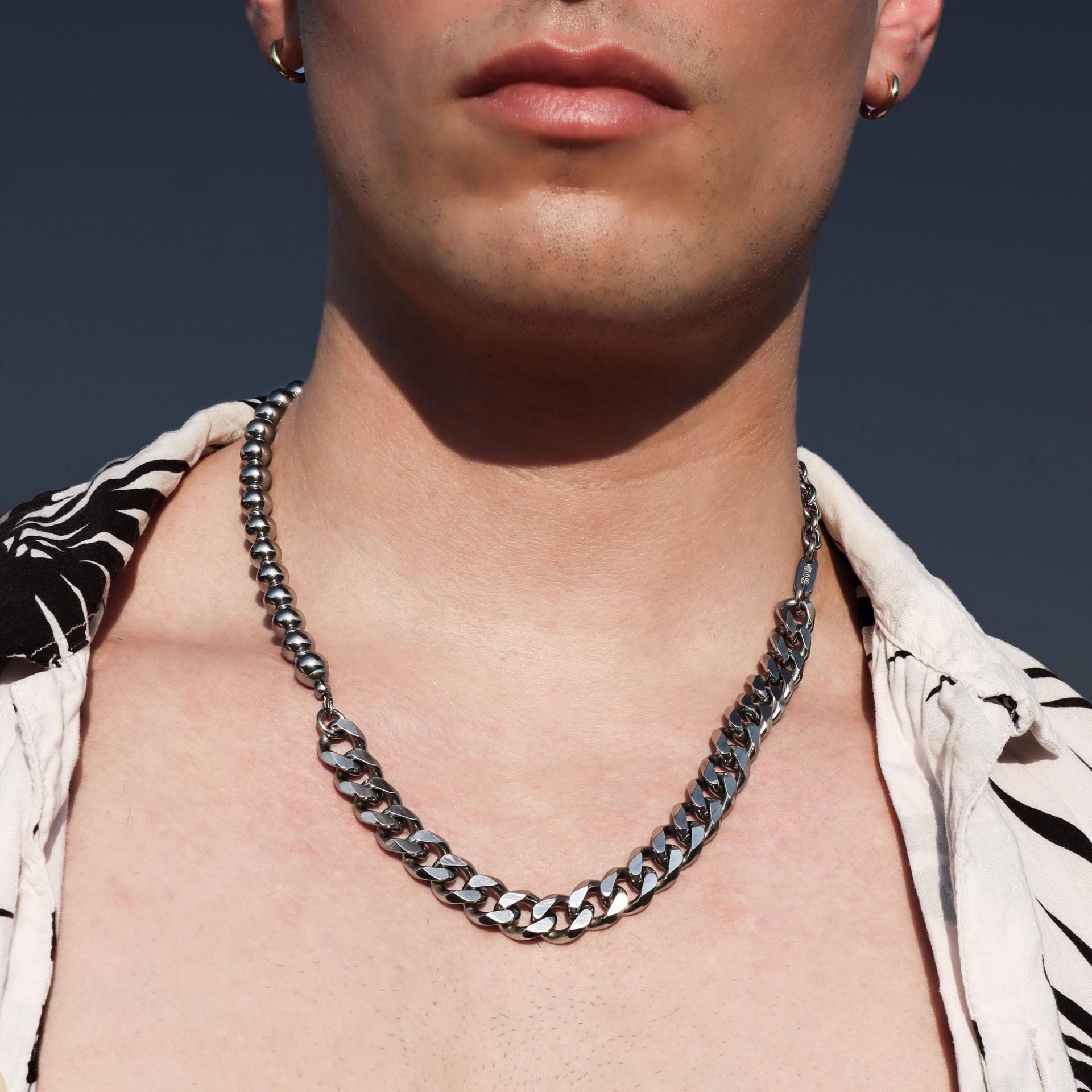 Prenzlaur | Edelstahl Modekette Modeschmuck Unisex Grunge Modern Schlank Silber Handgemacht Verstellbar Streetwear Kleiner Shop von SSIIBB