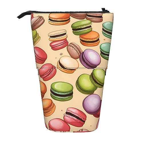 SSIMOO Erweiterbare Aufbewahrungstasche mit Macaron-Keksgeschmack, mit Reißverschluss, Schreibtisch-Organizer von SSIMOO