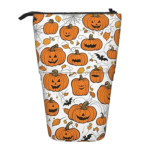 SSIMOO Erweiterbarer Schreibtisch-Organizer Halloween Totenkopf mit Reißverschluss, Halloween-Kürbis-Modelle, Taglia Unica von SSIMOO