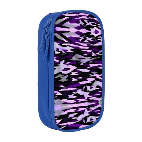 SSIMOO Federmäppchen aus Oxford-Stoff, mit Reißverschluss, ideal für Reisen, funktional, Motiv: American Camouflage, Violett, American Camouflage lila, Einheitsgröße von SSIMOO