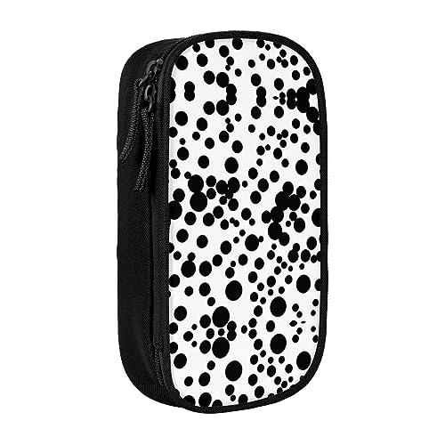 SSIMOO Federmäppchen aus Oxford-Stoff, mit Reißverschluss, ideal für Reisen, funktional, Schwarz und Weiß von SSIMOO