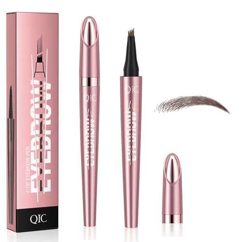 SSKHE 3D Magic Augenbrauenstift Wasserdichter schweißfester Augenbrauenstift Neu 2024 Wasserdichter Augenbrauenstift mit 4 Zinken Applikator (Dunkelbraun) von SSKHE