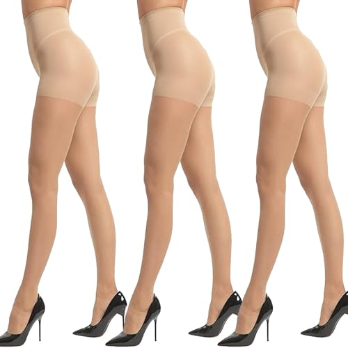 SSKHE 3Er Pack Supersitz Color Strumpfhosen für Damen, Strumpfhosen Damen Matte Optik Nylon Strumpfhosen Damen, Damen Strumpfhose von SSKHE