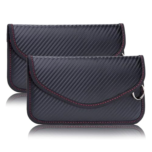 SSKHE Faraday Tasche Handy, 2 Stück Signal Blocker Tasche Keyless Go Schutz Autoschlüssel RFID Schlüssel Tasche Blockiert RFID, WiFi, GSM, LTE, NFC, RF von SSKHE