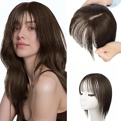 SSKHE Perücke Damen,Ponytail Extension,Kurze Perücken in Bangs mit Schläfen, haarteile echthaar,Natürliche braune Farbe geeignet für den täglichen Gebrauch SSKHE Perücke Damen,Ponytail Extension,Kurze Perücken in Bangs mit Schläfen, haarteile echthaar,Natürliche braune Farbe geeignet für den täglichen Gebrauch von SSKHE