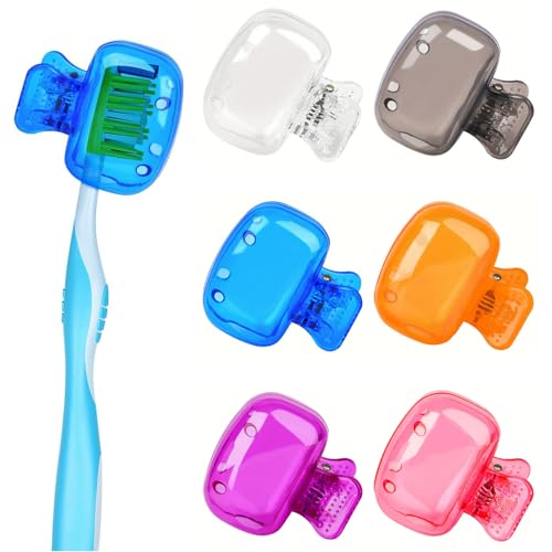 SSKHE Sechsteilige Zahnbürstenkopfschützer: Hygienisches, passgenaues und langlebiges Zubehör mit transparenter Option und dekorativem Aussehen für eine verbesserte Mundpflege-Routine von SSKHE