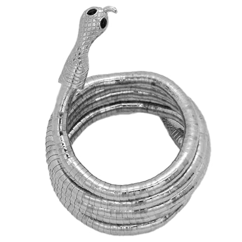 SSKHE Verstellbare Schlangenkette Knochen Kette Gold Halskette Punk Wind Halskette Vintage Wind Schlange Halskette Gothic Geburtstag Make-up Ball Halloween, Edelstahl von SSKHE