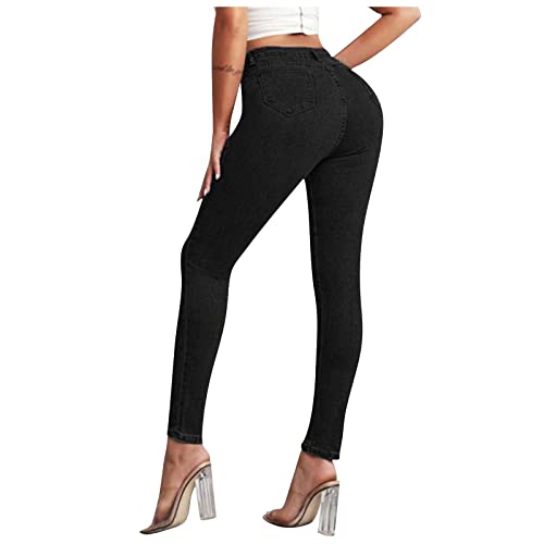 SSLLH Damen Jeans Skinny Destroyed Hohe Taille Schlaghose Slim Fit Stretch Jeanshose für Frauen Schlank Stylische Denim Hose Casual Streetwear mit Löchern Mädchen Mode Flared Jeans Pants von SSLLH