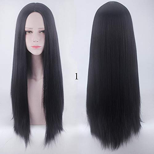 100Cm Long Staight Cosplay Wig Heat Resistant Synthetic Hair Anime Party wigs 10 color Colourful 1 von SSLQYLEE