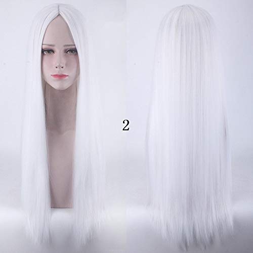 100Cm Long Staight Cosplay Wig Heat Resistant Synthetic Hair Anime Party wigs 10 color Colourful 2 von SSLQYLEE