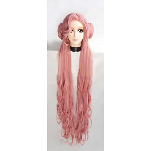 Anime Cosplay Wig，Code Geass Euphemia li Britannia Wig，Pink Wave Long Wig，with Free Wig Cap，for Christmas Carnival party Halloween Cosplay Wig von SSLQYLEE