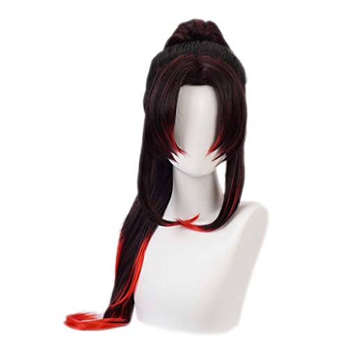 Anime Cosplay Wig，Demon Slayer Tsugikuni Yoriichi Wig，Long Ponytail Wig，with Free Wig Cap，for Christmas Carnival party Halloween Cosplay Wig(Size:Style 2) von SSLQYLEE