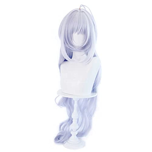 Anime Cosplay Wig，Fate Grand Order Merlin Wig，Silver Gradient Long Wavy Wig，with Free Wig Cap，for Christmas Carnival party Halloween Cosplay Wig, OneSize, AS Show von SSLQYLEE
