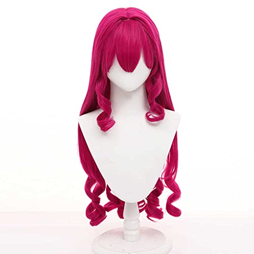 Anime Cosplay Wig，Fate Grand Order Tristan Wig，Burgundy Long Curly Wig，with Free Wig Cap，for Christmas Carnival party Halloween Cosplay Wig von SSLQYLEE