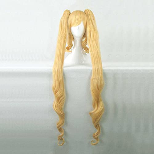 Anime Cosplay Wig，Rozen Maiden Shinku Wig，Long double ponytail curly Wig，with Free Wig Cap，for Christmas Carnival party Halloween Cosplay Wig(Color:Style 1), OneSize, AS Show von SSLQYLEE