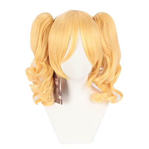 Anime Cosplay Wig for Arisa Ichigaya Cosplay Wig,Golden 2 ponytail Wig Synthetic Hair,Halloween Costume Cosplay,for Christmas Carnival Party von SSLQYLEE
