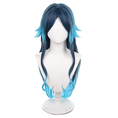 Anime Cosplay Wig for Bonanus Cosplay Wig,Blue Long Wig Synthetic Hair,Halloween Costume Cosplay,for Christmas Carnival Party von SSLQYLEE