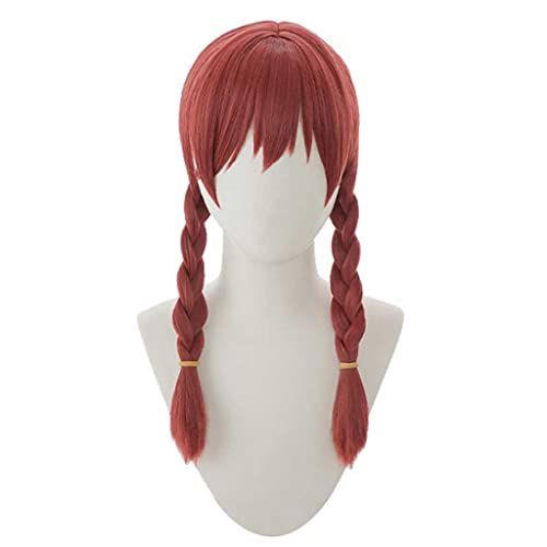 Anime Cosplay Wig for Emma Verde Cosplay Wig,2 Braid Red Wig Synthetic Hair,Halloween Costume Cosplay,for Christmas Carnival Party von SSLQYLEE