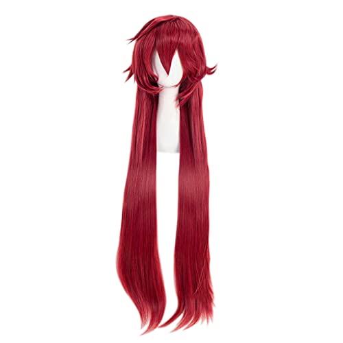 Anime Cosplay Wig for Grell Sutcliff Cosplay Wig,Long Red Wig Synthetic Hair,Halloween Costume Cosplay,for Christmas Carnival Party, OneSize, AS Show von SSLQYLEE
