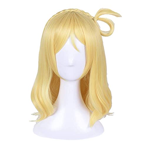Anime Cosplay Wig for Ohara Mari Cosplay Wig,Golden Short Curly Wig Synthetic Hair,Halloween Costume Cosplay,for Christmas Carnival Party von SSLQYLEE