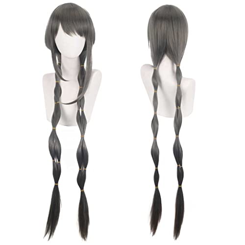Anime Cosplay Wig for Tenko Chabashira Cosplay Wig,Long Grey Wig Synthetic Hair,Halloween Costume Cosplay,for Christmas Carnival Party, OneSize, AS Show von SSLQYLEE