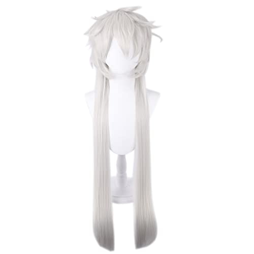 Anime Cosplay Wig for Undertaker Cosplay Wig,Long Grey Wig Synthetic Hair,Halloween Costume Cosplay,for Christmas Carnival Party, OneSize, AS Show von SSLQYLEE