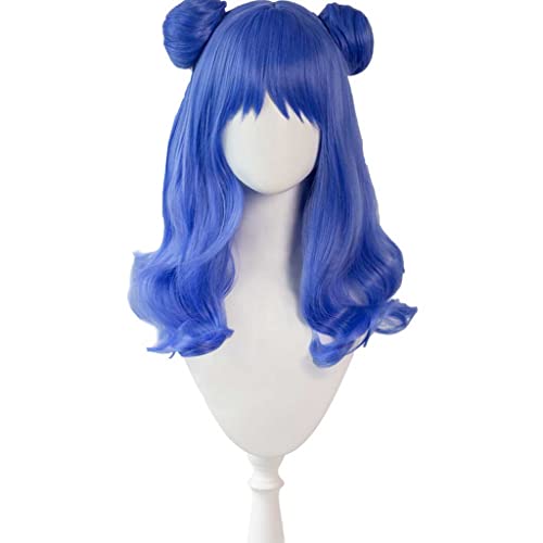 Anime Cosplay Wigï¼ŒTokyo Mew Mew Aizawa Minto Wigï¼ŒBlue Long Curly Wigï¼Œwith Free Wig Capï¼Œfor Christmas Carnival party Halloween Cosplay Wig, OneSize, AS Show von SSLQYLEE