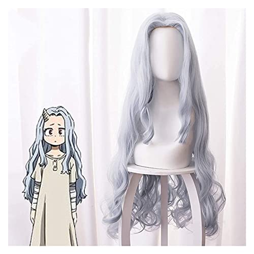 Cosplay Anime My Hero Academia Eri Chisaki Cosplay Wig, Woman Gray Blue Wig Cosplay Heat Resistant Synthetic Wigs+Wig Cap Beauty von SSLQYLEE
