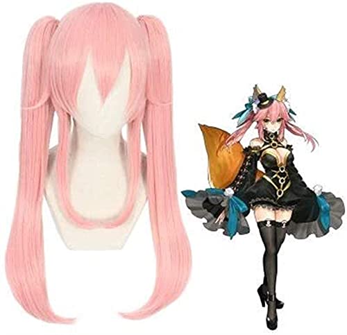Cosplay Game FGO Fate/Grand Order Tamamo no Mae Anime Cosplay Wig Comic-Con Pink Wig Christmas Carnival Halloween Party Daily Life Men and Women Fashion Wig Beauty von SSLQYLEE
