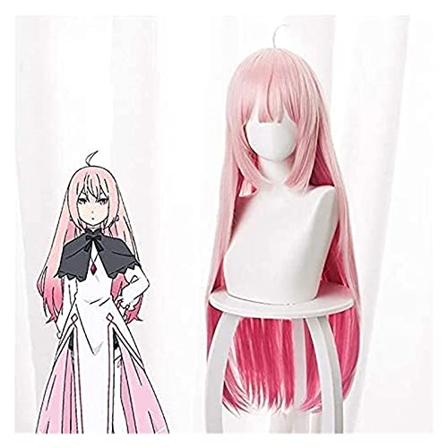 Cosplay Luna Elegant Cosplay Wigs for Women 80cm Long Heat Resistant Synthetic Hair Pink Gradient Red Anime Cos Wig Beauty von SSLQYLEE
