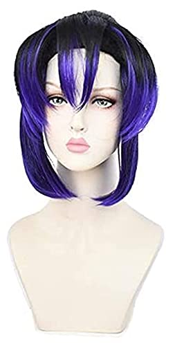 Cosplay Wig Cosplay Wig Bug Column Anime Black Gradient Blue Beauty von SSLQYLEE