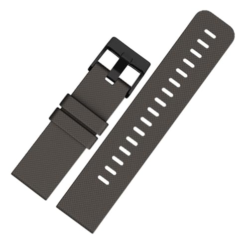 SSNAWBA 24mm Sport Silikon Armband Armband Männer Outdoor Wasserdicht Gummi Ersatz Armband Gürtel Band Kompatibel Mit Suunto Traverse Smart Watch(Grey Black) von SSNAWBA