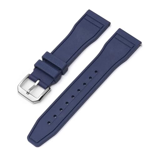 SSNAWBA Fluorkautschukarmband FKM-Uhrenarmband kompatibel mit IWC Pilot's Watch IW388114 IW388110 IW388306 Edelstahlschnalle Herren 20 mm 21 mm 22 mm(Royal Blue,20mm) von SSNAWBA
