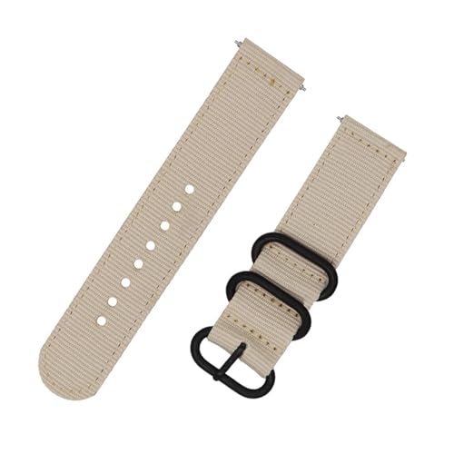 SSNAWBA Gestreiftes Nylon-Uhrenarmband, schwarze Ringschnalle, 18 mm, 20 mm, 22 mm, 24 mm, for Herren und Damen, Ersatz for Uhrenarmband, kompatibel mit Samsung S3, kompatibel mit Huawei GT(Khaki,18mm SSNAWBA Gestreiftes Nylon-Uhrenarmband, schwarze Ringschnalle, 18 mm, 20 mm, 22 mm, 24 mm, for Herren und Damen, Ersatz for Uhrenarmband, kompatibel mit Samsung S3, kompatibel mit Huawei GT(Khaki,18mm von SSNAWBA