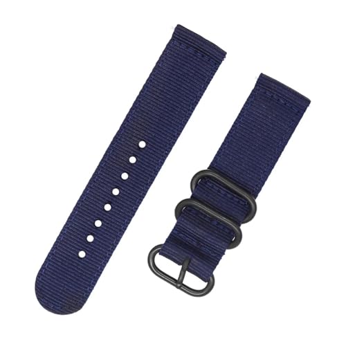 SSNAWBA Gestreiftes Nylon-Uhrenarmband, schwarze Ringschnalle, 18 mm, 20 mm, 22 mm, 24 mm, for Herren und Damen, Ersatz for Uhrenarmband, kompatibel mit Samsung S3, kompatibel mit Huawei GT(Navy blue, SSNAWBA Gestreiftes Nylon-Uhrenarmband, schwarze Ringschnalle, 18 mm, 20 mm, 22 mm, 24 mm, for Herren und Damen, Ersatz for Uhrenarmband, kompatibel mit Samsung S3, kompatibel mit Huawei GT(Navy blue, von SSNAWBA