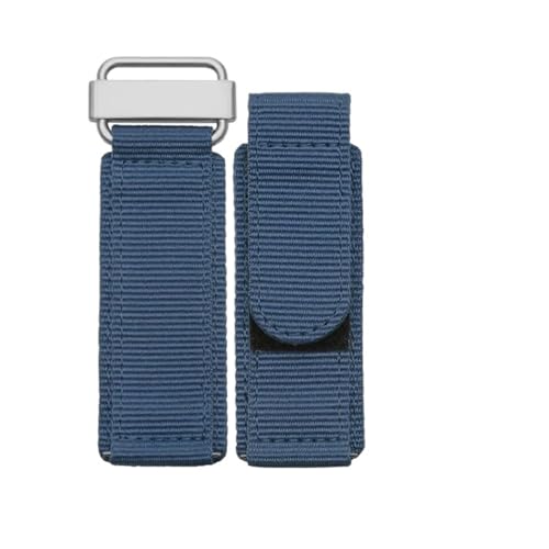 SSNAWBA Nylon-Uhrenarmband, Kompatibel Mit Breitling Bell & Ross BR-01 BR-03, Verdicktes Herren-Nylon-Uhrenarmband BR, Gewebter Gürtel Mit Klettverschluss, 22 Mm(Blue silverbuckle,24mm) von SSNAWBA