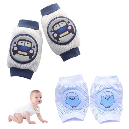 SSRDFU knieschoner baby - 2 Paar Atmungsaktiv Anti-Rutsch Elastische Baby Knieschützer Unisex Baby Kleinkinder Knieschützer für 0-24 Monate Jungen und Mädchen von SSRDFU