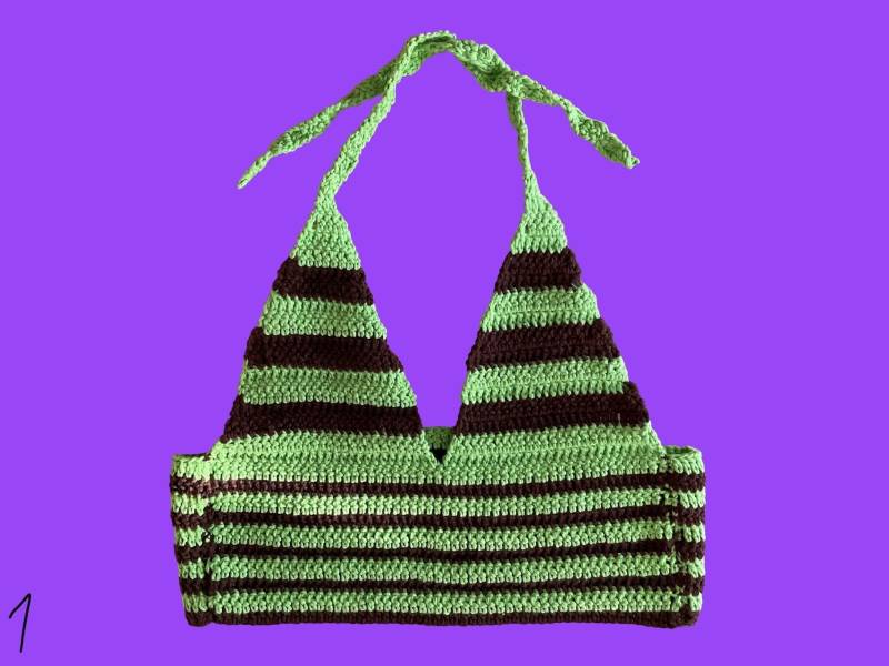 Gehäkeltes Crop Top, Häkeltop, Buntes Top von SSTUDIOTR