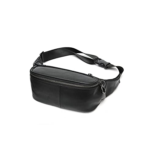 SSWERWEQ Brusttasche Männer Taille Tasche Leder Männliche Fanny Pack Echtes Leder Männer Umhängetasche Crossbody Taschen Für Männer Casual Brust Pack von SSWERWEQ