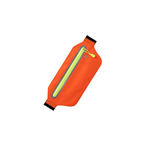 SSWERWEQ Crossbody Bag Dünne Taille Tasche Frauen Fanny Pack Männer Geld Gürtel Bum Bag Outdoor Handy Hüfttasche mit Kopfhörer Loch Multifunktions-Fitnessstudio (Color : Orange) von SSWERWEQ