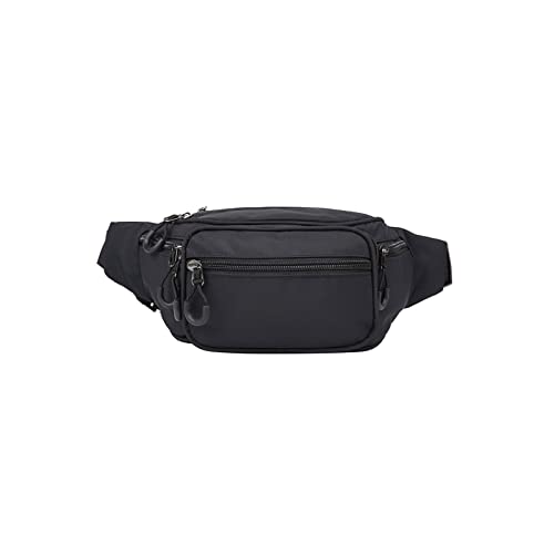 SSWERWEQ Crossbody Bag Erwachsene Taille Tasche Multifunktionale Brusttasche Damen Sporttasche Männer Laufasche Tragbare Brieftasche (Color : Black) von SSWERWEQ