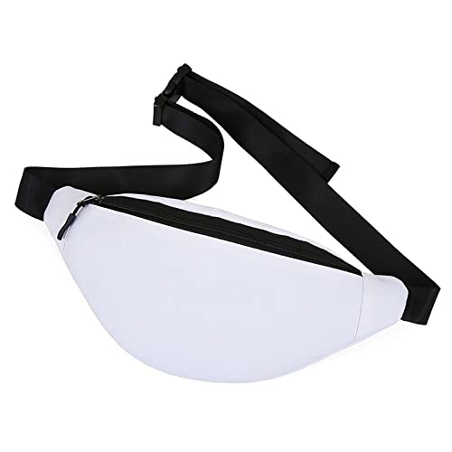 SSWERWEQ Crossbody Bag Sport Bum Bag Reisebeutel Männer Frauen Klettern wasserdichte Banane Fanny Pack Kissen Reiten Taille Gürtel Taschen Handytaschen (Color : White) von SSWERWEQ