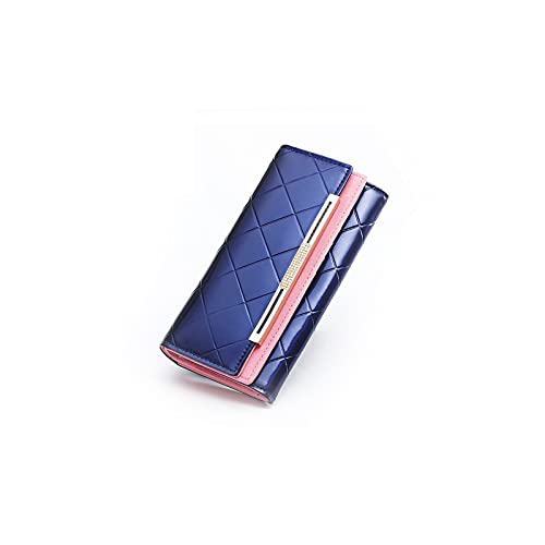 SSWERWEQ Geldbeutel Damen Frauen Brieftasche Leder Designer Weibliche Münze Geldbörsen Kartenhalter Geld Taschen Damenkupplung (Color : Blue) von SSWERWEQ